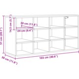 vidaXL ormar za cipele umjetnička hrastovina 103 x 30 x 51 cm | shoptok.hr