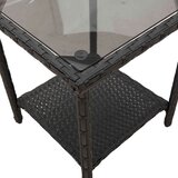  Vrtni kavč z blazino s polico 2 pcs Črna in turkizna Poly ratan, (5000208029) | Shoptok.si
