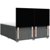  Krevet s oprugama i madracem tamnosivi 200 x 200 cm od tkanine | shoptok.hr