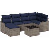 vidaXL Vrtna sedežna garnitura 7 pcs Siva poli ratan, (5000085016) | Shoptok.si