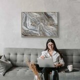  Slika - Stone abstractions – marble structures in neutral shades 120x80 U prirodnom drvenom okviru | shoptok.hr