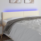  LED uzglavlje krem 200 x 5 x 78/88 cm od umjetne kože | shoptok.hr