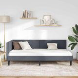 vidaXL Kutni okvir kreveta Ostalo s uzglavljem Tamno siva 100 x 200 cm | shoptok.hr