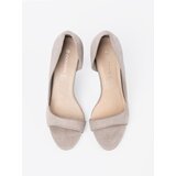 GOODIN Grey suede pumps with open toes | ePonuda.com