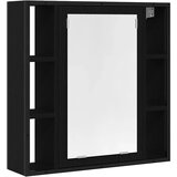 Ormarić za kupaonsko ogledalo crni hrast 60x16x60 cm, inženjerski drvo | shoptok.hr