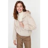 Trendyol Winter Jacket - Ecru - Basic