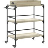  Kolica boja hrasta 81 5x41x92 5 cm konstruirano drvo | shoptok.hr