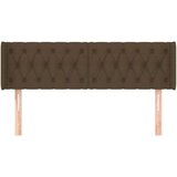  Vzglavje z ušesi temno rjavo 147x16x78/88 cm blago, (20738122) | Shoptok.si