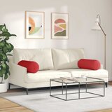  Valjkasti jastučići 2 pcs Crvena Ø 25 x 70 cm tkanina | shoptok.hr