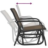  Vrtne stolice ljuljačke smeđe 61x76x87 cm tekstil i čelik | shoptok.hr