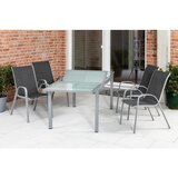 Gardenson Raztegljiva Vrtna Miza Ambia, Steklo, Aluminij, 120-180x90 | Shoptok.si