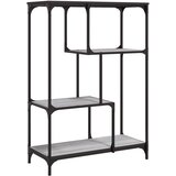Police za knjige siva boja hrasta 81x36x115 cm drvo i željezo | shoptok.hr