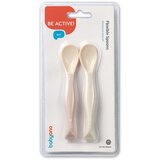BabyOno Elastične žličice 2 komada, bež/roza | shoptok.hr