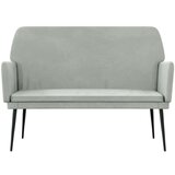  Klupa svjetlosiva 108 x 79 x 79 cm baršunasta | shoptok.hr