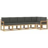 vidaXL Zunanja garnitura za sedenje 6 pcs Bela in antracit Poliester, (5000280775) | Shoptok.si