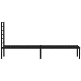  Metalni okvir za krevet s uzglavljem crni 90x200 cm | shoptok.hr