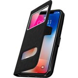 AVIZAR Ovitek za iPhone X/XS z dvojnim oknom, video stojalo, črna, (20526522) | Shoptok.si