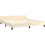  Okvir za krevet s uzglavljem krem 160x200 cm od umjetne kože - Krema 160 x 200 cm gumbi | shoptok.hr