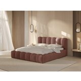 Micadoni Ružičasti tapecirani bračni krevet s prostorom za odlaganje s podnicom 180x200 cm Lupine – | shoptok.hr