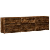 TV ormarić s LED svjetlima boja hrasta 180x34x50 cm drveni | shoptok.hr