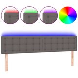  Posteljno vzglavje sivo 180x5x78/88 cm umetno usnje, (20793620) | Shoptok.si