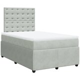 Maison Chic Box spring postelja - Vzmetna postelja z vzmetnico svetlo siva 120x200 cm žamet SL23496, (21891565) | Shoptok.si