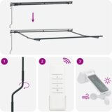vidaXL automatska uvlačiva tenda Zelena i bijela 300x250 cm, tenda zamjenska tkanina za okvir 3x2.5 m Zelena i bijela | shoptok.hr