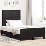 vidaXL Postelja Črna 120x190 cm Žamet, (22049597) | Shoptok.si