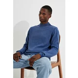 Koton Dark Blue Basic Turtleneck Sweater
