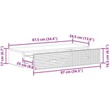 Stolna montirana na zid Bijela 87,5 x 34,5 x 17 cm | shoptok.hr