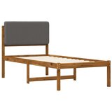  Krevetni okvir s tapiciranim uzglavljem Prirodna i svjetlosiva - Prirodna i svjetlosiva 80 x 200 cm | shoptok.hr