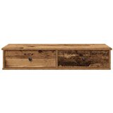 vidaXL Stenska polica s predali starinski les 100x37,5x19 cm inž. les | Shoptok.si