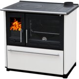 Plamen Štednjak na drva GLAS 850 (8 kW, Kapacitet grijanja prostorije: 160 m³, Pećnica desno, Bijele boje) Cijene