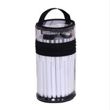 INF Cylindrical Transparent Pencil Case - Stand-Up Pen Holder Pouch Black, (5000078761) | Shoptok.si