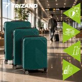 Trizand 3u1 set putnih kofera s kotačima – zeleni ABS koferi | Shoptok.si