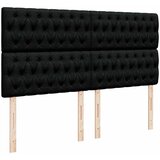  Otomanski krevet s madracem crni 160x200cm od tkanine | shoptok.hr