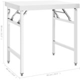 vidaXL Zložljiva kuhinjska miza 85x60x80 cm nerjaveče jeklo | Shoptok.si