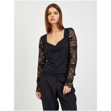 Guess Black Women's Lace T-Shirt Gemma - Women Cene