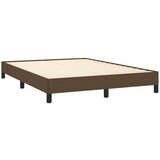 vidaXL Okvir za krevet tamnosmeđi 140 x 190 cm od tkanine | shoptok.hr