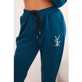 Kesi Włoski Women's set with viscose, decorated and with elastic trousers, teal | ePonuda.com