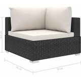  9-dijelna vrtna garnitura od poliratana s jastucima crna | shoptok.hr