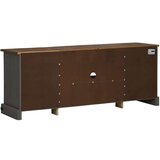 vidaXL TV omarica HALDEN 2 drsna vrata siva 150x40x60 cm masivni les | Shoptok.si