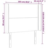  LED uzglavlje tamnozeleno 103x16x118/128 cm baršunasto | shoptok.hr