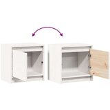 vidaXL Nočna omarica 2 kosa bela 40x30,5x40 cm trdna borovina | Shoptok.si