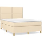 Maison Chic Box spring postelja - Vzmetna postelja z vzmetnico krem 140x200 cm blago SL20951, (21880764) | Shoptok.si