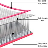  Napihljiva gimnastična podloga s tlačilko 600x100x10 cm modra | Shoptok.si