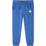 vidaXL Dječji donji dio trenirke plavi prošarani 116 | shoptok.hr