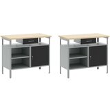  Set radne klupe od 8 u crnom čeliku | shoptok.hr