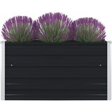 vidaXL Dvignjeno cvetlično korito 100x100x45 cm jeklo antracitno Cene