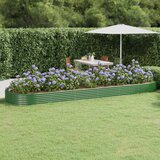  Povišena vrtna gredica od pocinčanog čelika 523x140x36 cm zelena | Eponuda.ba